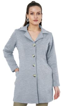 BRINNS - Collar Single Breasted Overcoat Grey