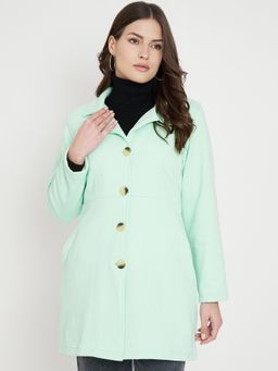 BRINNS - Collar Single Breasted Coat Green