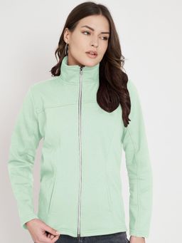 BRINNS - Mock Collar Long Sleeves Casual Jacket Green