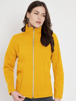 BRINNS - Mock Collar Long Sleeves Casual Jacket Yellow
