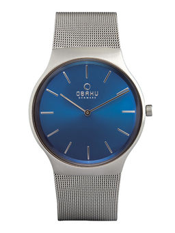 Obaku - Rolig Cyan V178GXCLMC Blue Dial Quartz Watch For Men