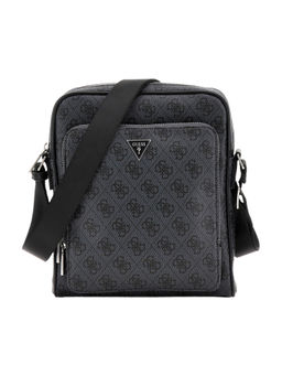 Guess - Grey Printed Milano Top Zip Crossbody Bag