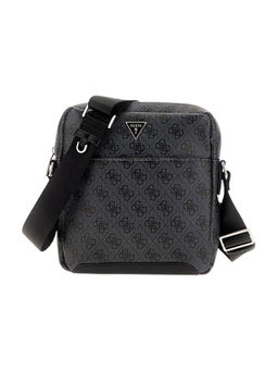 Guess - Grey Printed Torino Top Zip Crossbody Bag
