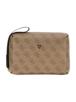 Guess - Beige Printed Modena Cube Case Pouch