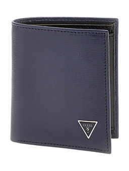 Guess - Navy Blue Solid Mito Small Bold with Coin Pocket Wallet