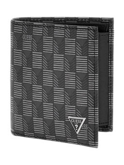 Guess - Black Printed Mito Eco Sly Bifold Wallet