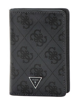 Guess - Black Printed Madrid 4G Leather Wallets