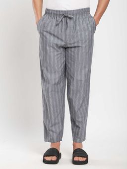R&B - Grey Solid Relaxed Sleepwear Pajamas