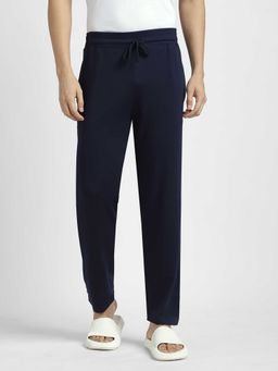 R&B - Navy Blue Solid Relaxed Sleepwear Pant