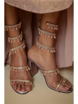 Sana K Luxurious Footwear - Pink Synthetic Spring Heels