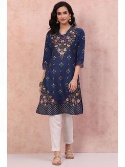 Rangriti - Blue Printed Kurta