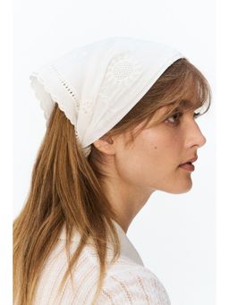 H&M - Women White Broderie Anglaise Scarf