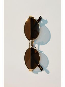 H&M - Women Gold Oval Sunglasses