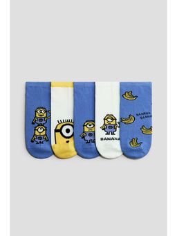 H&M - Boys Blue 5-Pack Trainer Socks