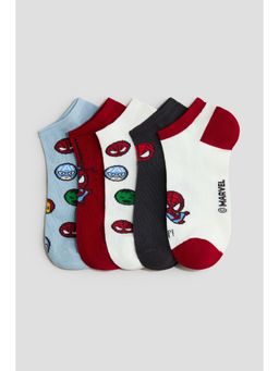 H&M - Boys Blue 5-Pack Trainer Socks