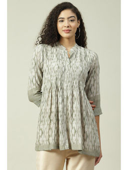 Biba - Ash Grey Straight Kurta