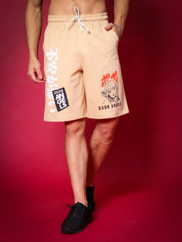 WEARDUDS - Men Peach Printed Shorts