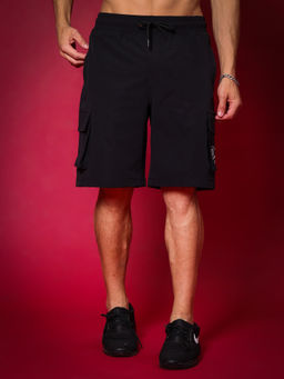 WEARDUDS - Men Black Drawstring Solid Shorts