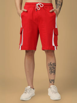 WEARDUDS - Men Red Drawstring Shorts