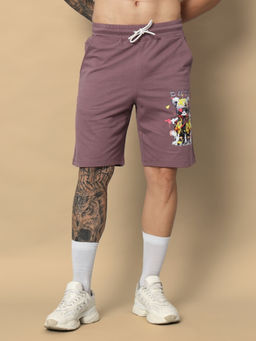 WEARDUDS - Men Mauve Drawstring Shorts