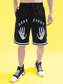 WEARDUDS - Men Black Drawstring Shorts