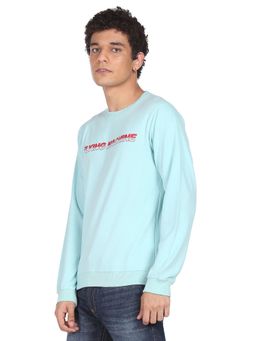 Flying Machine - Crew Neck Blue Sweatshirt