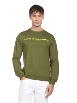 Flying Machine - Crew Neck Green Sweatshirt