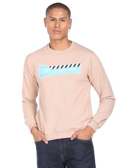 Flying Machine - Crew Neck Typographic Print Sweatshirt