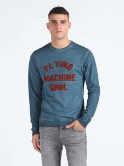 Flying Machine - Brand Appliqued Cotton Sweatshirt