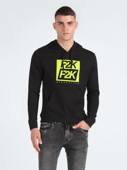 Flying Machine - Graphic Print Hooded Sweatshirt