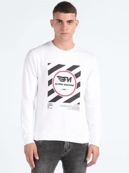 Flying Machine - Crew Neck Brand Print Sweatshirt
