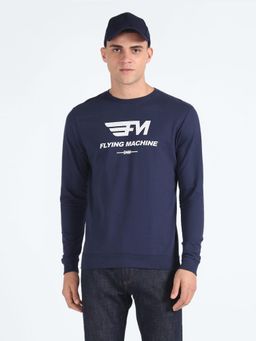 Flying Machine - Brand Print Cotton Sweatshirt