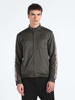 Flying Machine - High Neck Panelled Sweatshirt