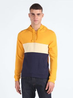 Flying Machine - Colour Block Hooded Sweatshirt