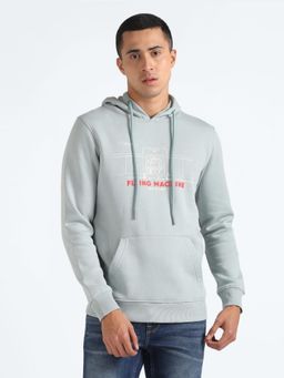 Flying Machine - Brand Print Hooded Sweatshirt