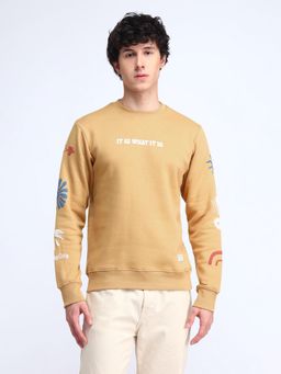 Flying Machine - Regular Fit Printed Sweatshirt