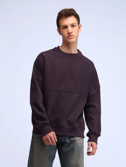 Flying Machine - Solid Oversized Fit Sweatshirt