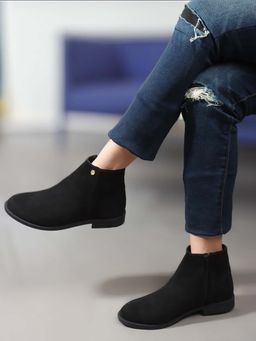Carlton London - Black Mid Top Zip Women Boots