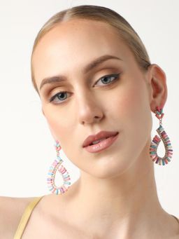 Sohi - Gold Plated Party Designer Stone Drop Earring for Women