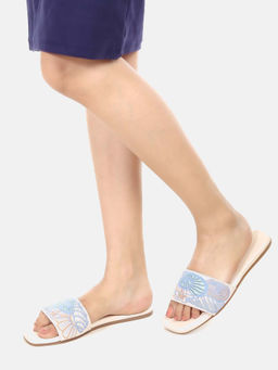 Elevato Basics - Women Embroidered Multi-Color Flats