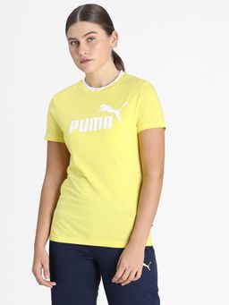 Puma - Amplified Graphic Womens Yellow T-Shirt
