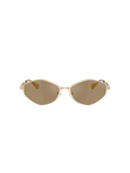 Michael Kors - Women Uv Protected Gold Lens Irregular Sunglasses -0Mk118110144T56 (56)