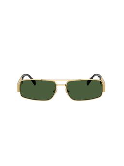 VERSACE - Men Uv Protected Green Lens Rectangle Sunglasses -0Ve225710027160 (60)