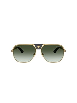 VERSACE - Men Gradient Green Lens Square Sunglasses -0Ve229410028E61 (61)