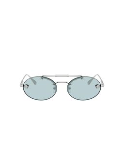 VERSACE - Women Uv Protected Blue Lens Oval Sunglasses -0Ve22951000/156 (56)