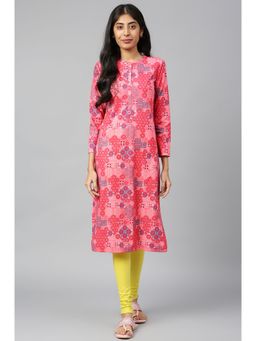 Aurelia - Pink Floral Print Kurta