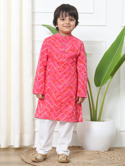 Readiprint - Pink Printed Kurta and Pyjama (Set of 2)