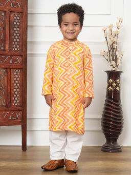 Readiprint - Peach Printed Kurta and Pyjama (Set of 2)