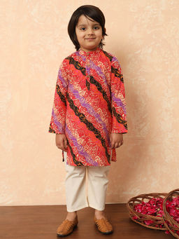 Readiprint - Red Printed Kurta and Pyjama (Set of 2)