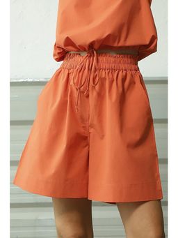 CANOOPI - Orange Sunset Vista Cotton Shorts